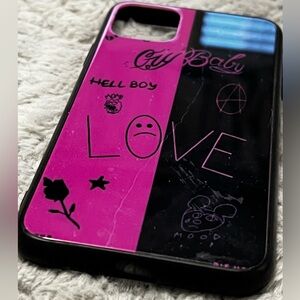 iPhone 11 Pro Max LIL Peep Black & Pink Split Apple phone case